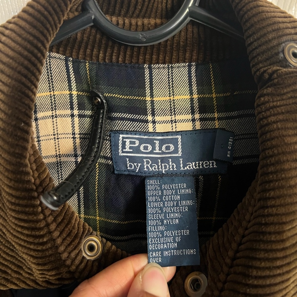 Polo Ralph Lauren Quilted Suede Patch Shooting Hunting Field Barn Jacket Blue- S - Picture 3 of 15